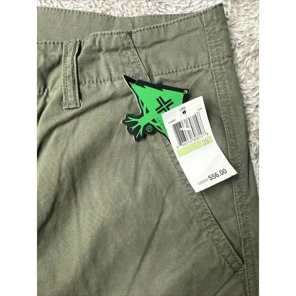 LRG Men’s Lifted Research Group Ripstop Cargo Shorts Green Size 30 New - Picture 2 of 14